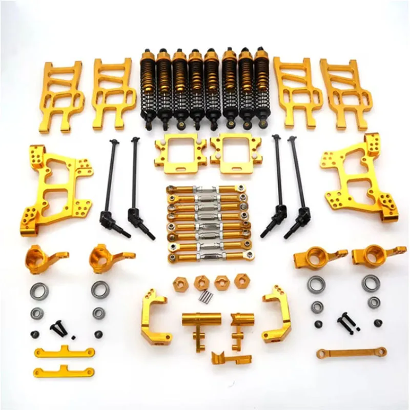 Metal Aluminum Full Set Upgrade Parts Swing Arm Shock Absorber CVD For HSP 1/10 Scale RC Car Monster Truck 94108 94111 94110