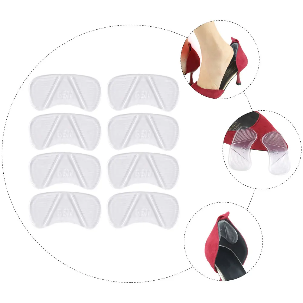 

4 Pairs Non-Slip Stickers Premium Cushions For Sports Casual Warm Work Shoes High Heels Anti-Friction Blister Protection
