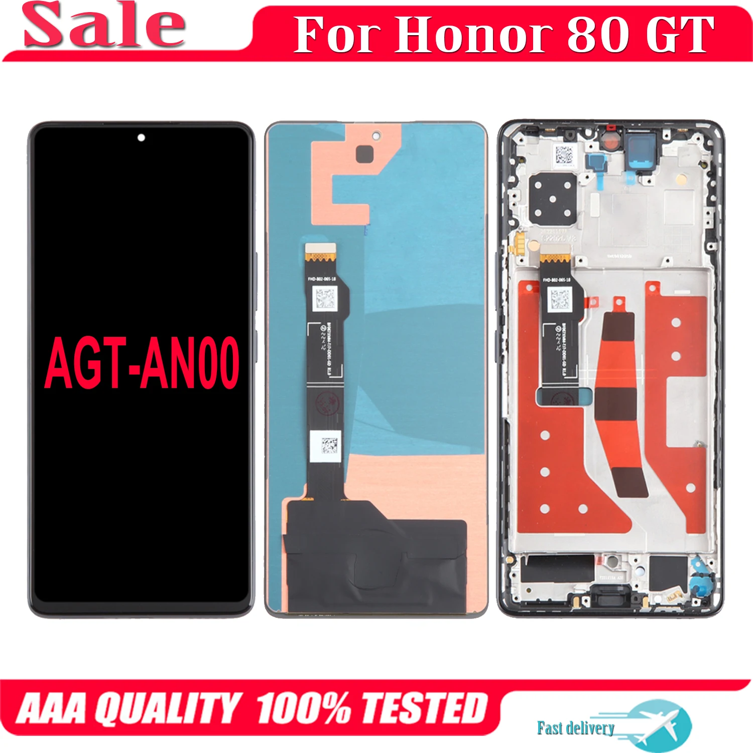 

AMOLED For Huawei Honor 80 GT AGT-AN00 LCD Display Touch Screen Digitizer Assembly For Honor80 GT LCD Replacement