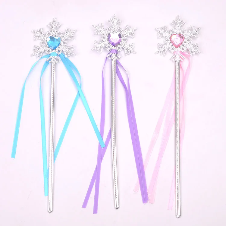 Party Halloween Princess Cosplay Prop Explosion Cute Fantasy Snowflake Fairy Wand Children\'s Magic Wand Girl Birthday Gift