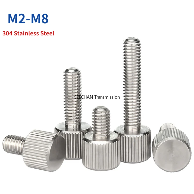 

M2 M2.5 M3 M4 M5 M6 M8 304 Stainless Steel Thumb Screws,knurled Head Thumb Bolt,Machinery,Tool Round Adjustment Hand Screw