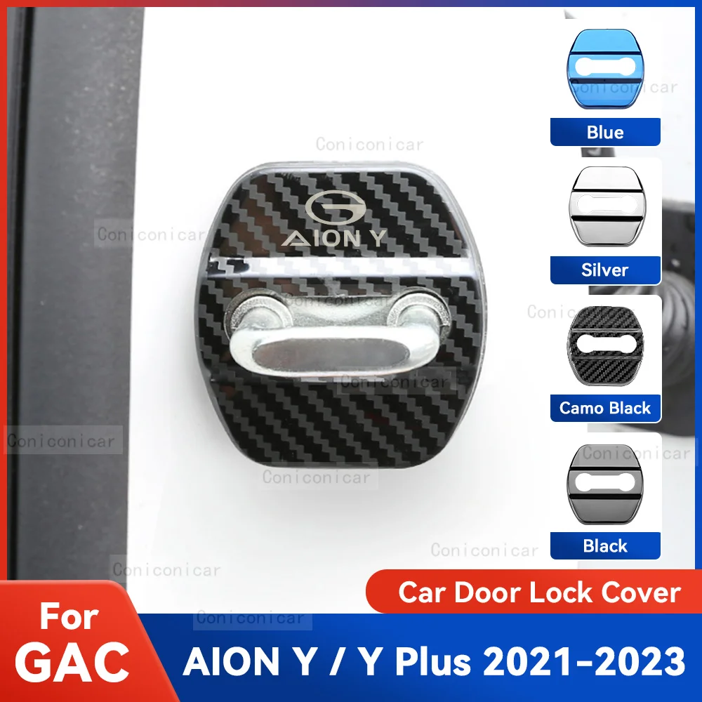 

Auto Car Door Lock Protect Cover Emblems Case Stainless Steel Decoration For GAC AION Y Plus 2021-2023 Protection Accessories