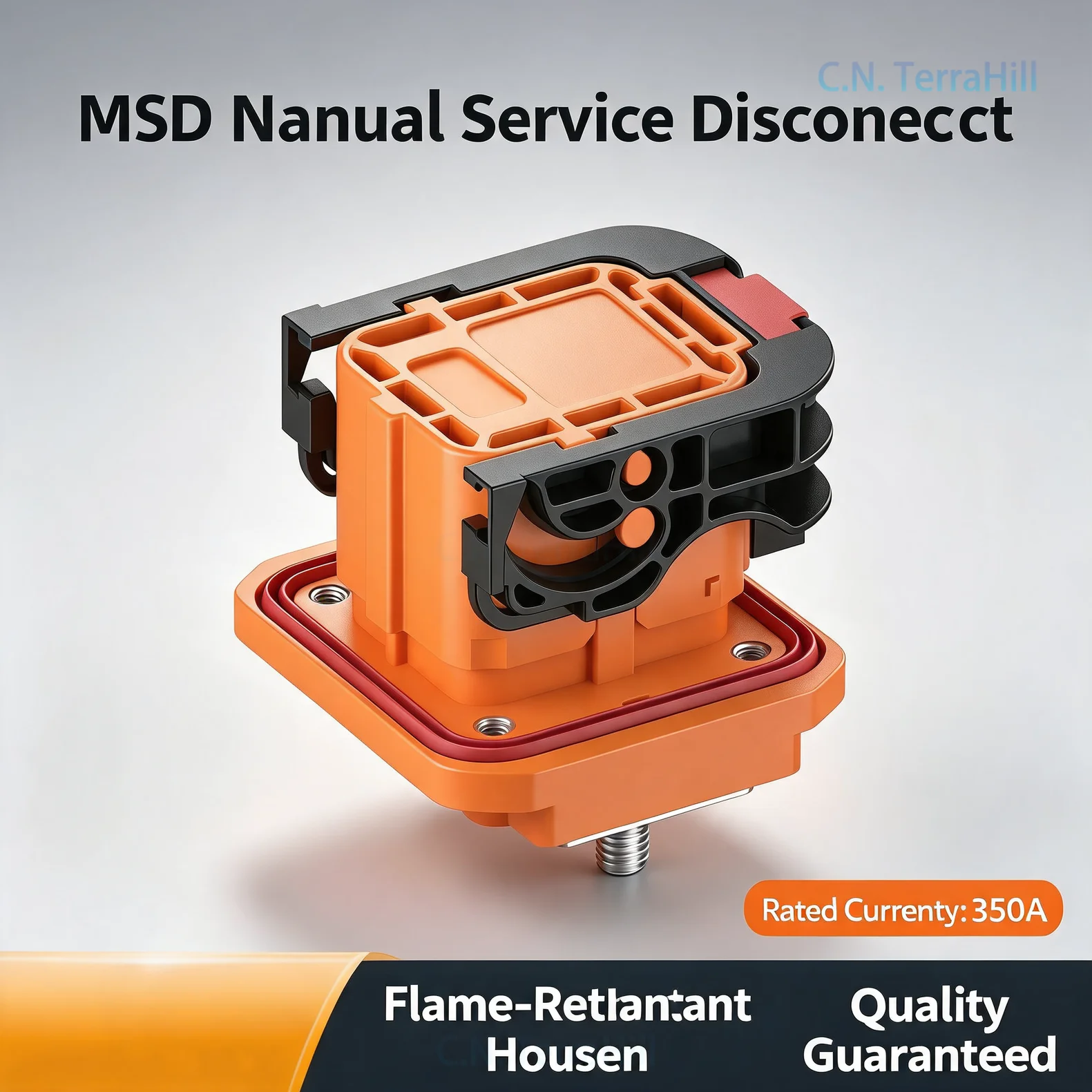 MSD Manual Service Disconnect Switch 350A High Voltage High Current Connector for New Energy Electric Vehicle Energy Storage