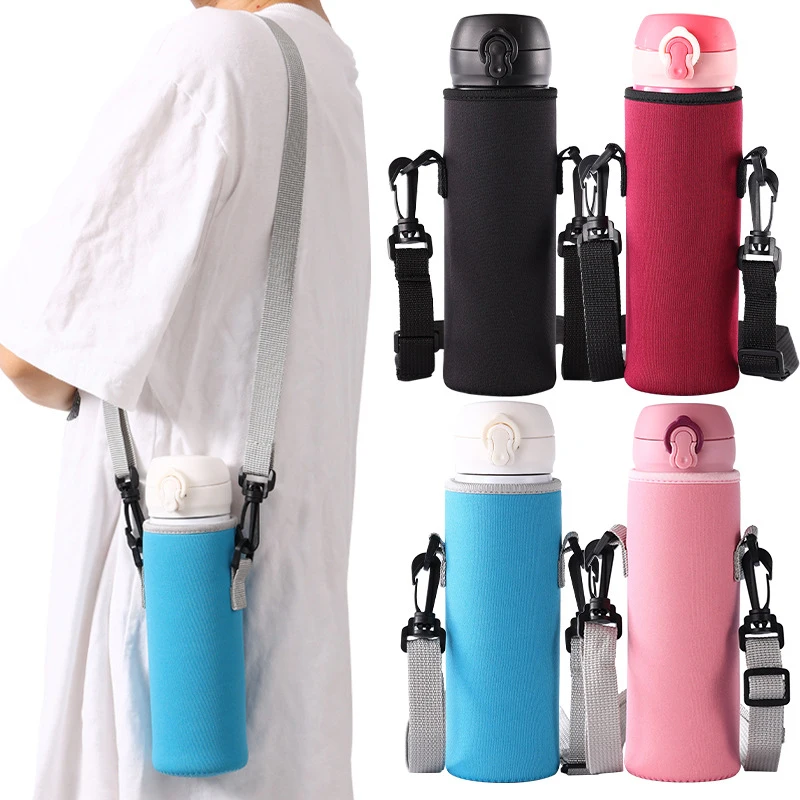 Boccette sottovuoto portatili a tracolla elastica Protector coperture per bottiglie d'acqua custodia per tazza isolante