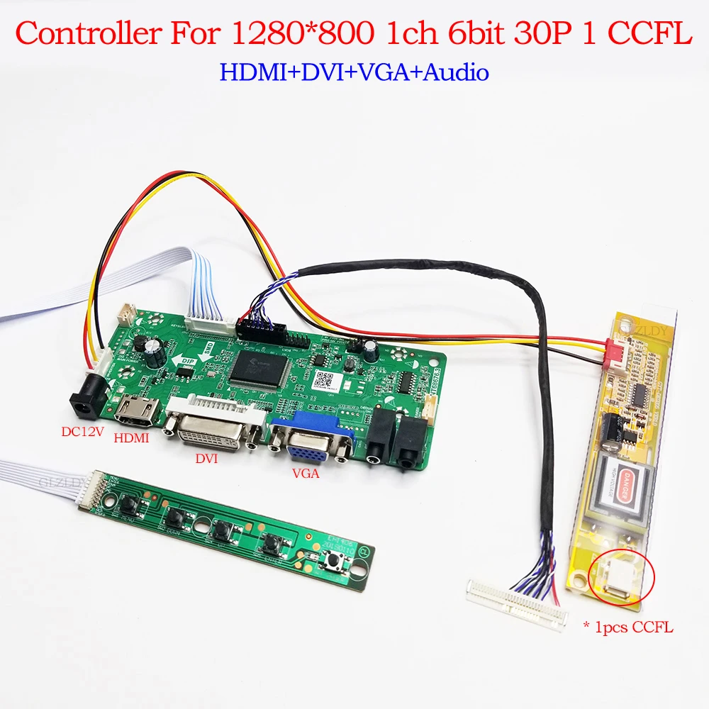 

Controller board for N154I1 N154I2-L01 N154I3 N154I5 15.4" 1280X800 30P LVDS CCFL Panel screen HDMI DVI DIY monitor LCD Display