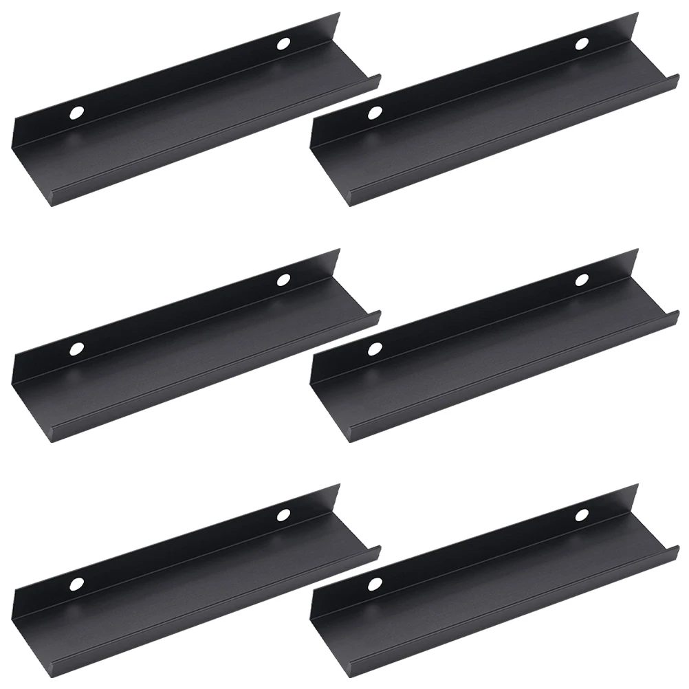 

6 Pcs Furniture Aluminum Door Handles Drawer Pulls Kitchen Cabinet Modern Edge for Cabinets