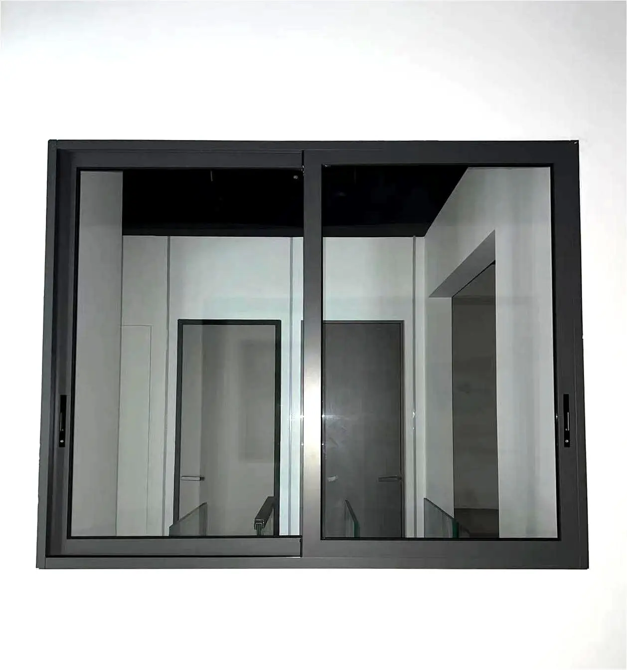 Sixinalu 1.5mm Non-Thermal-Break Normal Aluminum Profile 3 Tracks Double-glazed Glass Modern Style Custom-made Sliding Window