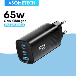 GaN USB C타입 충전기, 노트북 PPS 45W, 25W 고속 충전, 아이폰 14 프로, 삼성, 화웨이 QC3.0, PD3.0, 휴대폰 충전기, 65W