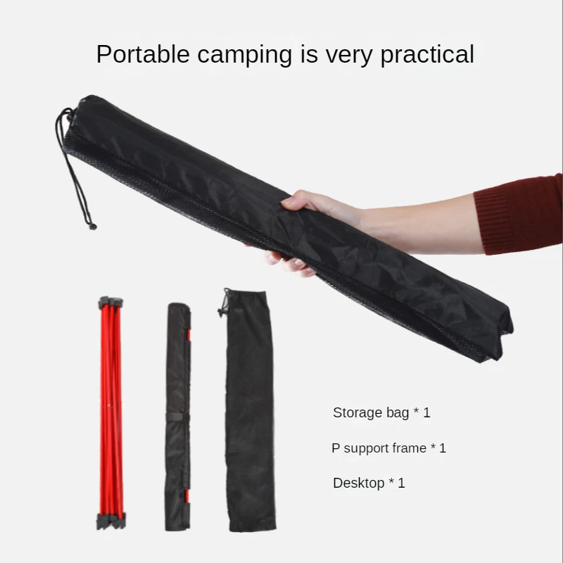 New Outdoor Folding Portable Barbecue Light Aluminum Alloy Camping Table