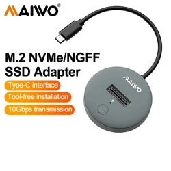 MAIWO USB C NVMe / SATA M.2 SSD yerleştirme istasyonu USB3.2 Solid katı hal sürücü adaptörü 10Gbps M2 NGFF NVMe sabit disk kutusu PC için