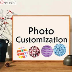 Diy Full Crystal Diamond Painting Cross Stitch Photo Customed Painting Fairy Dust Drill Diamond Embroidery Mosaic Handmade Gift