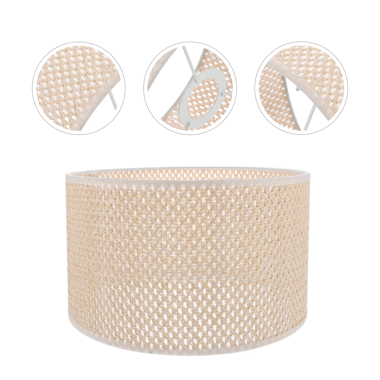 

1Pcs E27 Imitation Woven Lampshade Simple Design Household Desk Lamp Shade Easy Install Aesthetic Decoration Lamp Shade