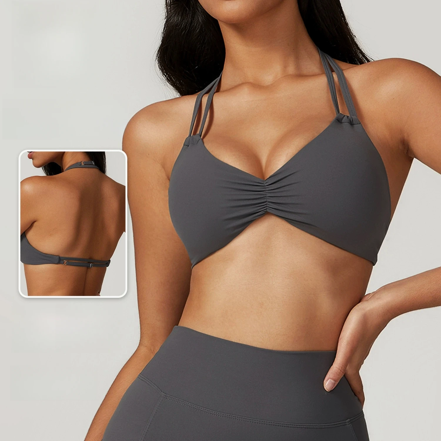 Push Up Fitness Underwear Sports Bra Top Adjustable Straps Backless Women Yoga Gym Top Workout Top Clothes Impact Sports Bra