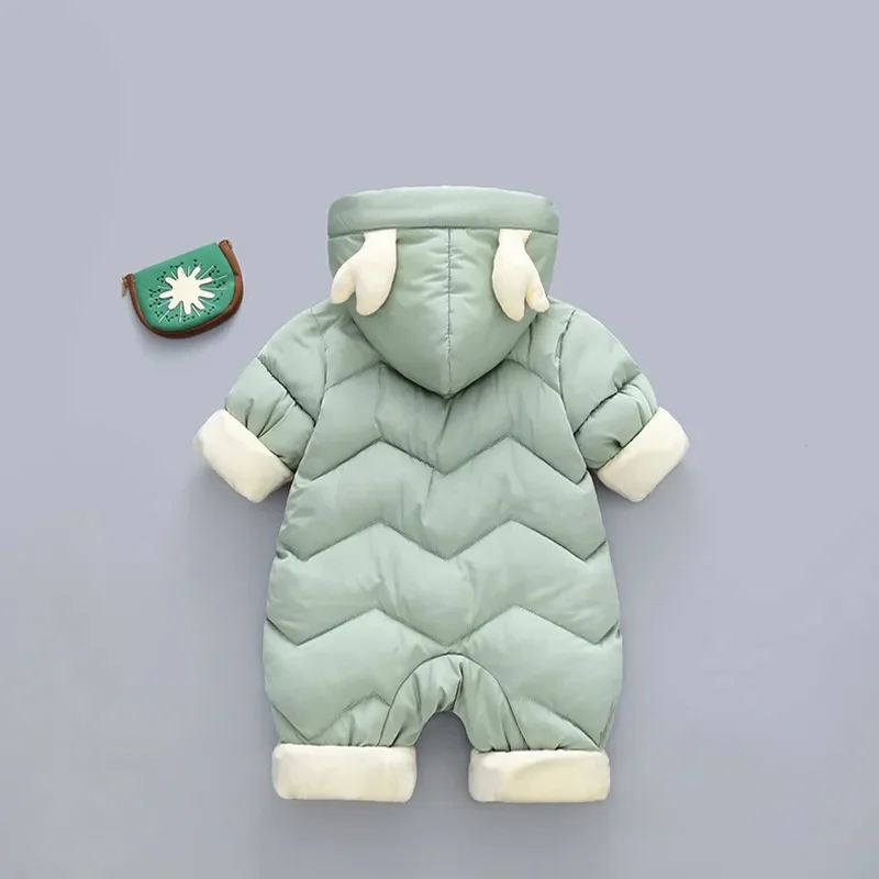 

Baby Winter Jumpsuit Toddler Boy Overalls Thicken Flannel Newborn Romper Infant Girl Cotton Clothes Kids Coat Bebes Outerwear