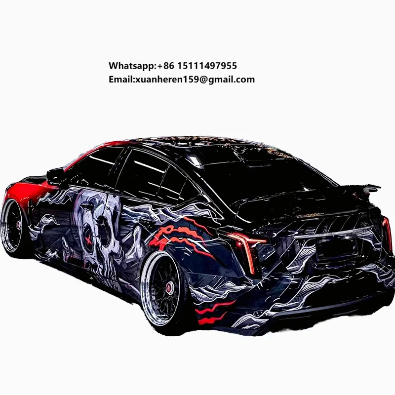 Hot-selling Printed Custom Color-changing Car Packaging Film, Unique Cool Car Vinyl-wrapped PVC Color-changing Film