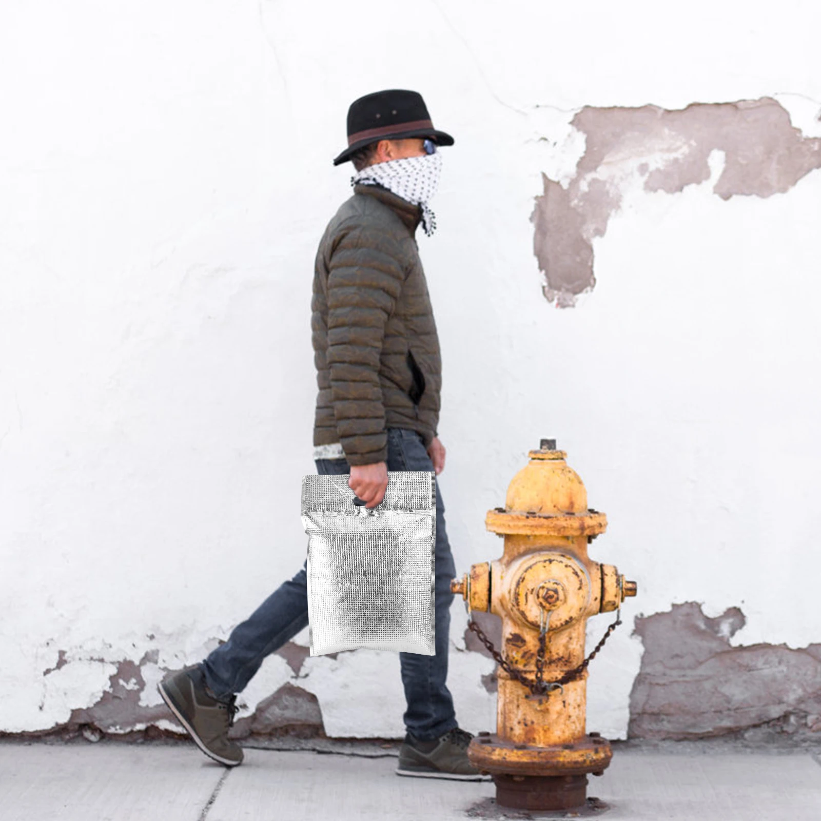 

5 PCS Insulated Bags for Food Insulation Lunch Pouch Aluminum Heat Preservation Silver