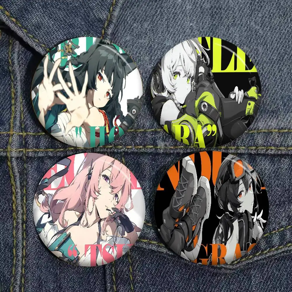 Z-Zenless Z-Zone Zero Anime Button Pin Handmade Brooch for Clothes Cartoon Badge Backpack Decoration Jewelry Accessories