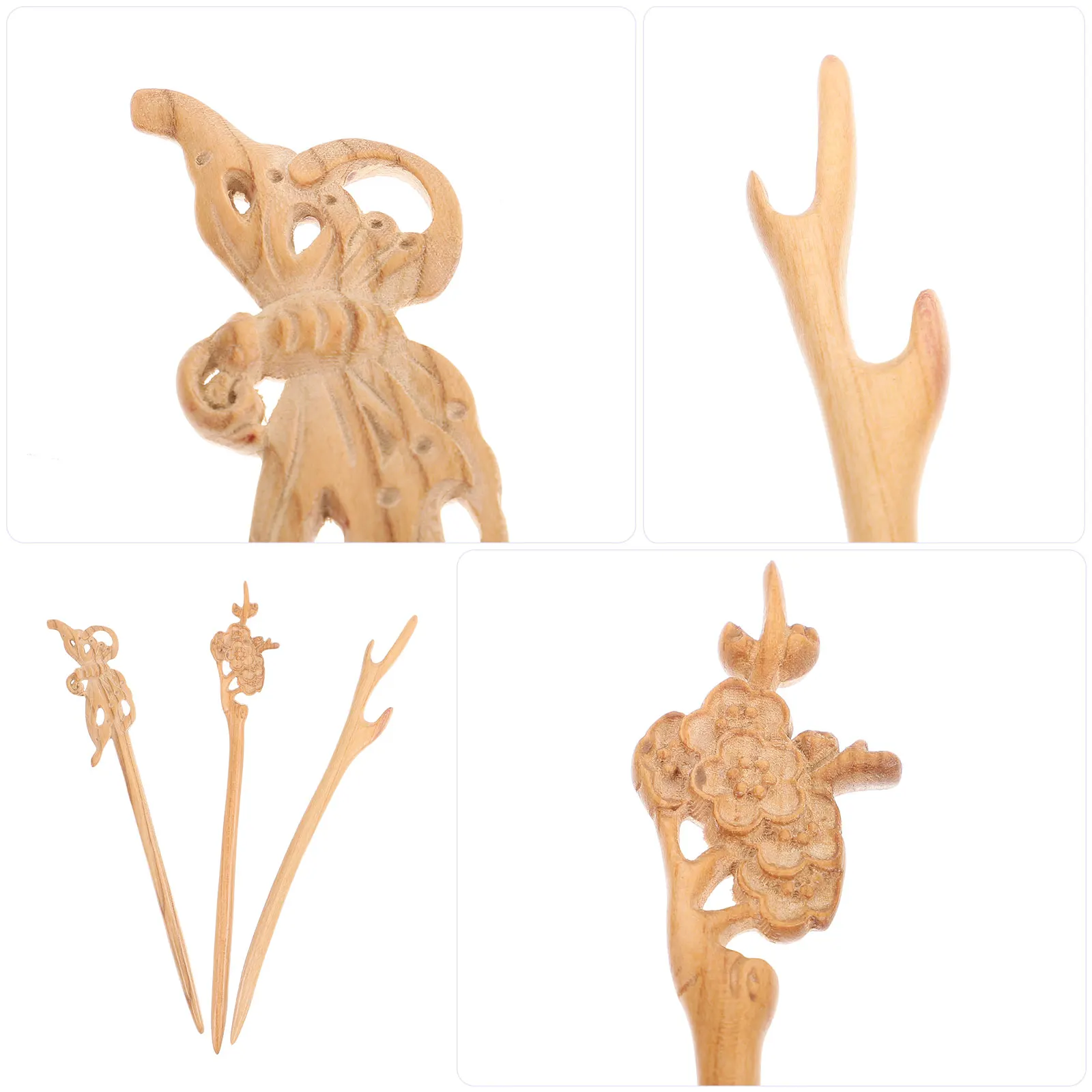 

3 Pcs Sandalwood Hairpin Stick Chopsticks Bun Hairpins Women Girl Long Hair Accessories Wood Hair Sticks Styling
