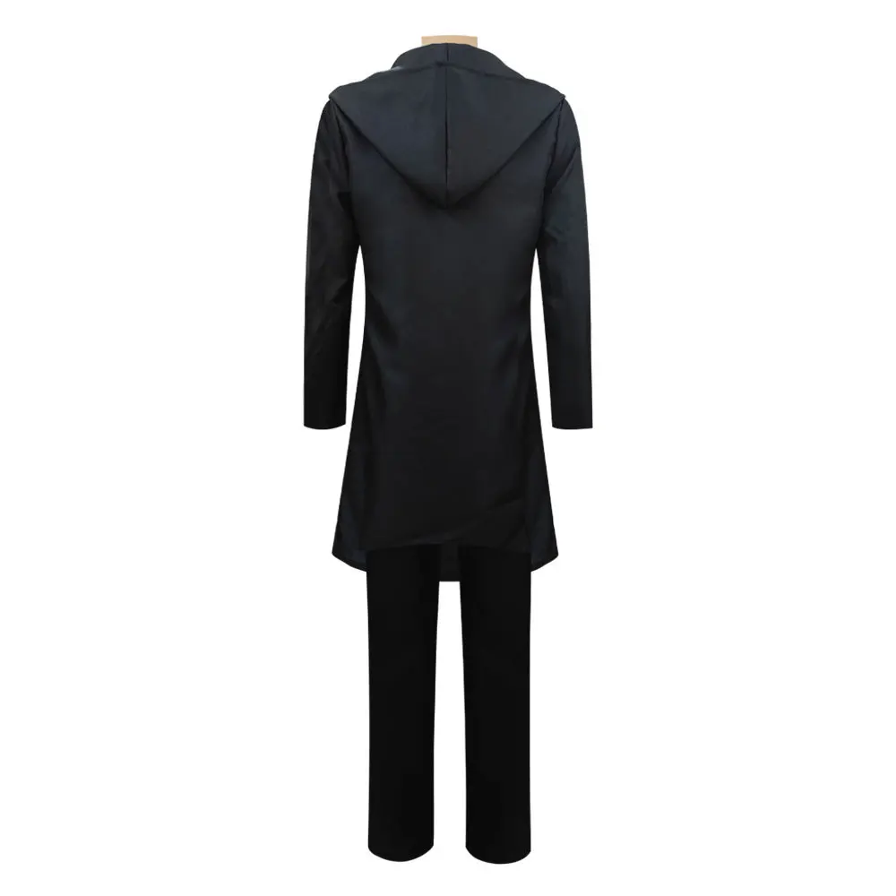 Eren Jaeger Cosplay Costume Anime Titan Costume Wig Cosplay Eren Yeager Black Hooded Trench T-shirt Pants Halloween Clothes view 5