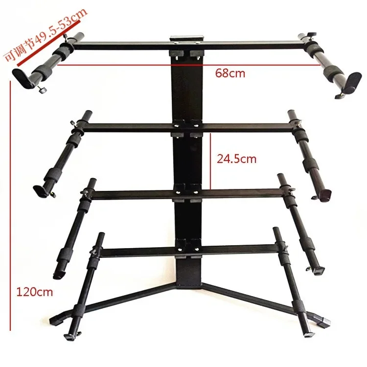 2025 Professional Multi Tier Keyboard & Guzheng Stand 4 Tier Aircraft Grade Display Rack for Musicians