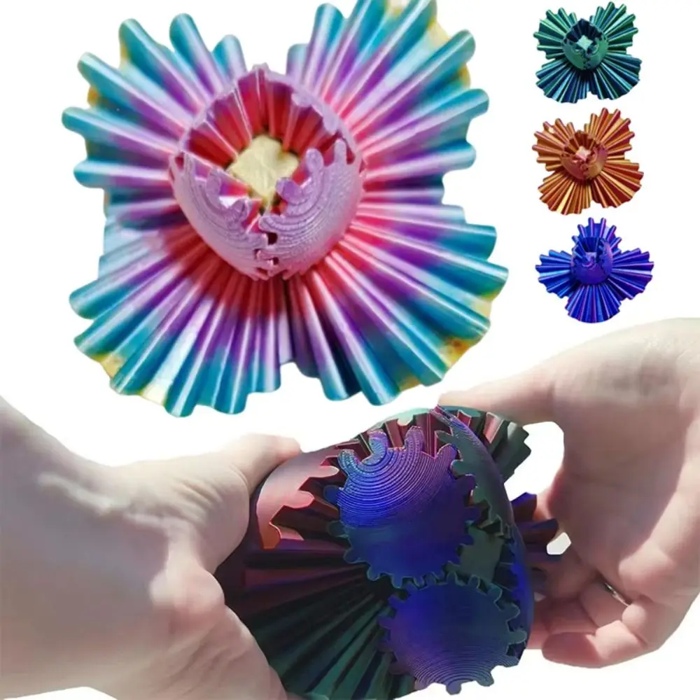 Interactief spelen Creatieve uitrustingsbal Ontspannende kleurrijke spinbal of kubus Opvallend lichtgewicht Fidget GearSphere-bureau