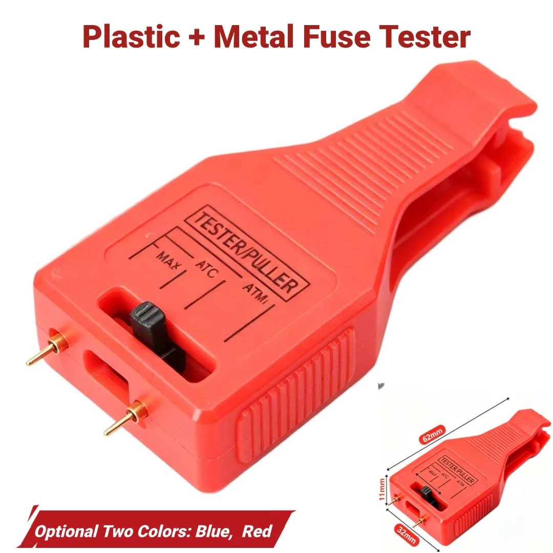 12V/24V Automotive Fuse Tester With For Instant LED Indicators Blue/red Portable Fuse Tester For Diagnosing Electrical Problems