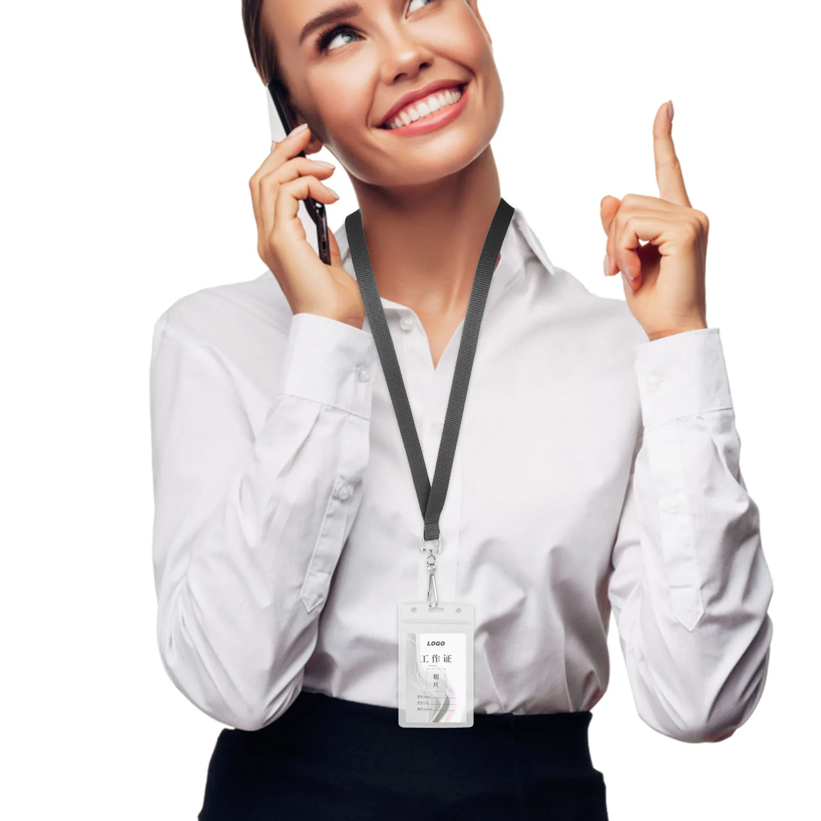 

5 set Clear Id Badge Holder With Lanyard For Cards Game Card Protector Sleeve Pvc Name Badge Cover For Photos Collectibles