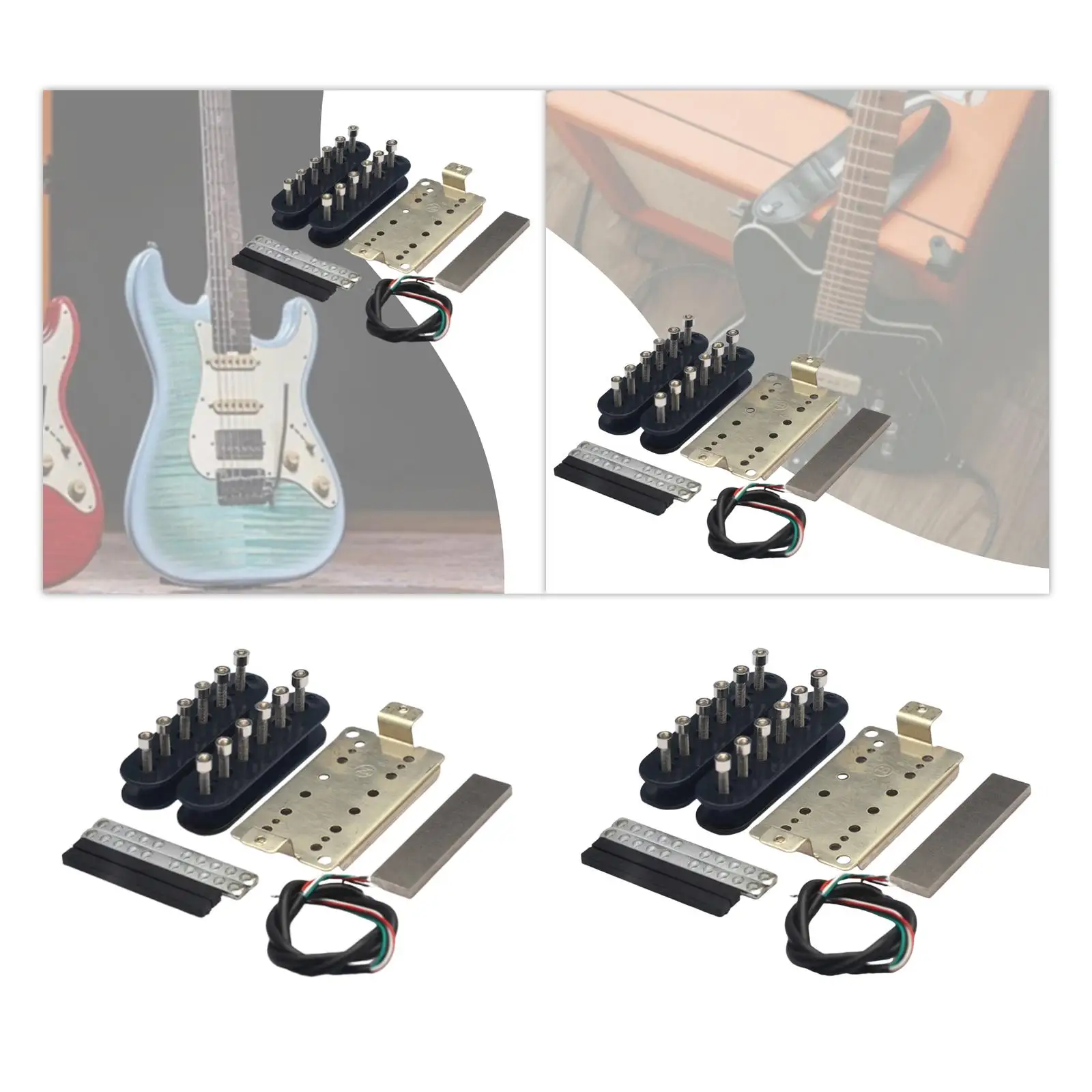 DIY Electric Guitar Pickup Kits for 6 String Electric Guitar Sturdy Easy Installation Replacement Guitar Parts Humbucker Pickup