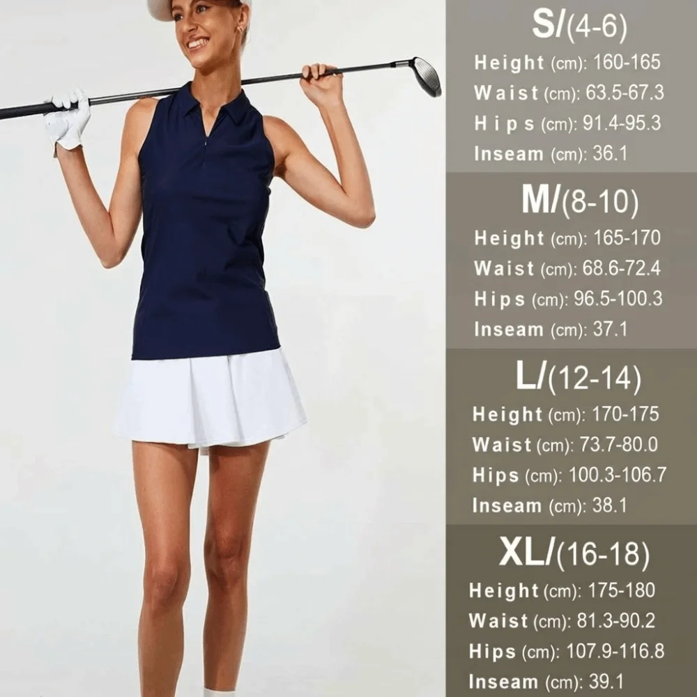 Plissierte Tennisröcke mit integrierten Shorts und Taschen, hochtaillierte Röcke im 2-in-1-Design, Crossover-Stil, Sportröcke – Detail 4