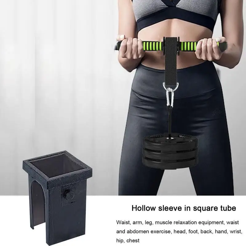 Vierkante Zwarte Pp/Pe Binnenzijde Holle Variabele Diameter Tubing Plug Glijdende Isolatiehuls Einde Heeft Voor Fitness Apparatuur Benodigdheden