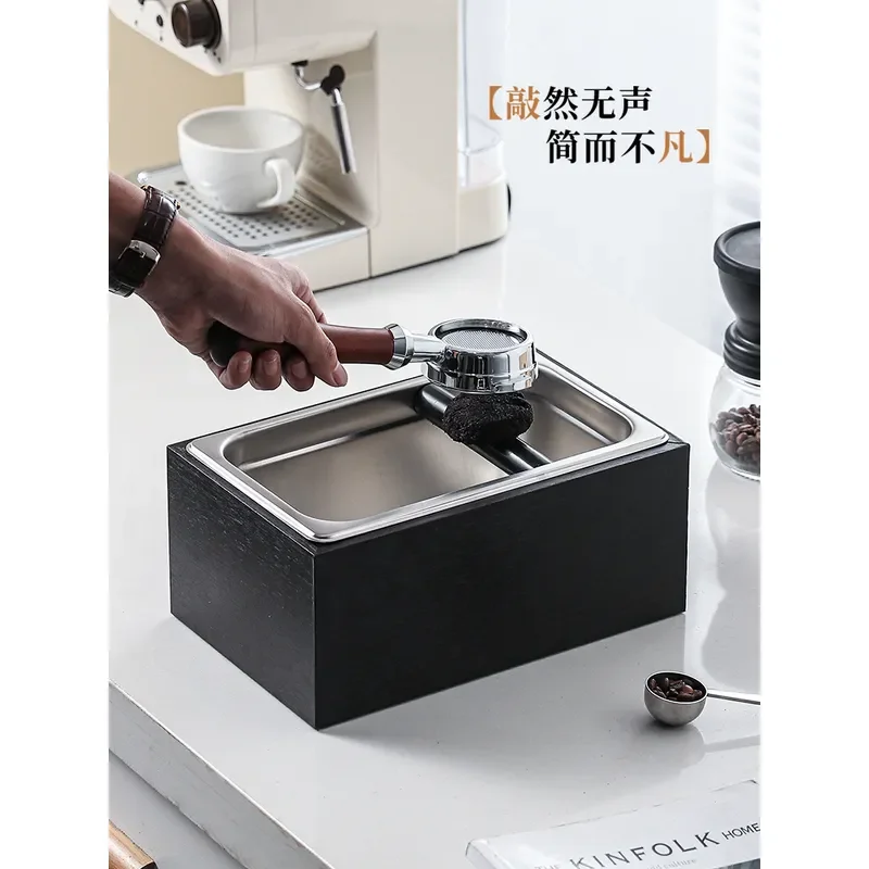 Coffee grounds bucket Italian semi-automatic coffee machine slag box Solid wood slag bucket Powder slag box Coffee grounds