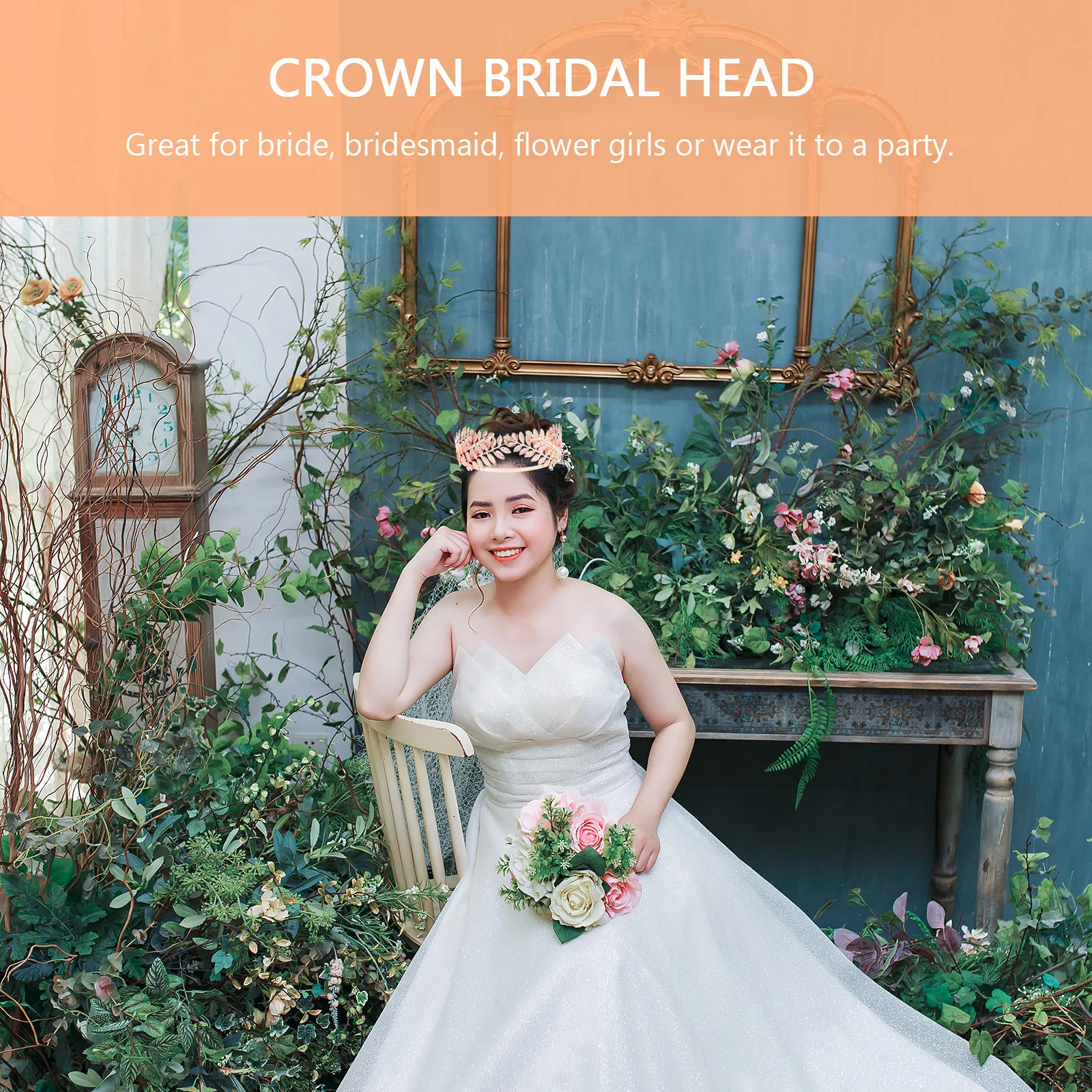 

1Pcs Hair Crown Baroque Bridal Headband Wedding Party Accessories Flower Girl Bride Bridesmaid Unique Elegant