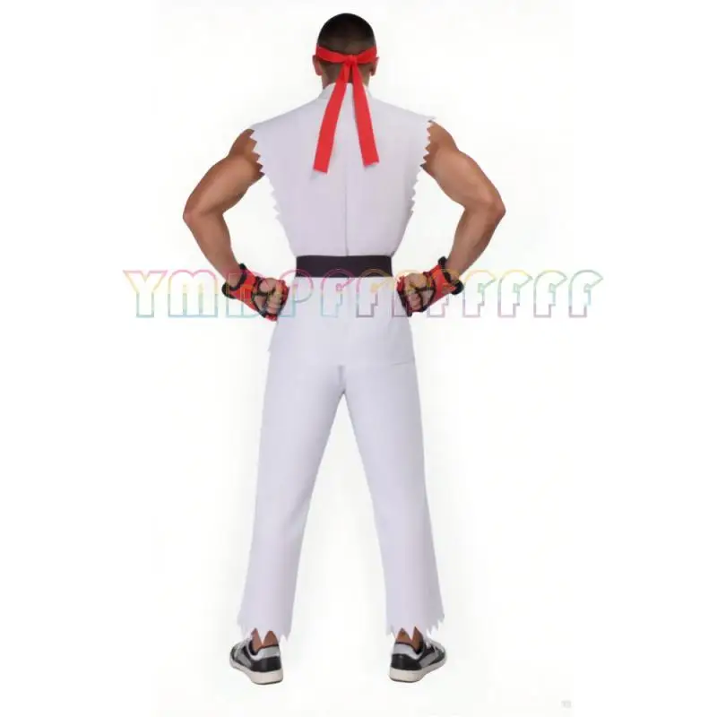 Anime spot current fighters Ken cosplay game Street Fighter Longsheng Dragon Fist full set of clothes white red set including gl view 4