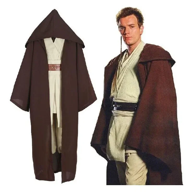 Movie Cosplay Anakin Skywalker Jedi Warrior Cosplay Costume Darth Vader Cloak Adult Hooded Men's Robe Cloak Gladiator Garment