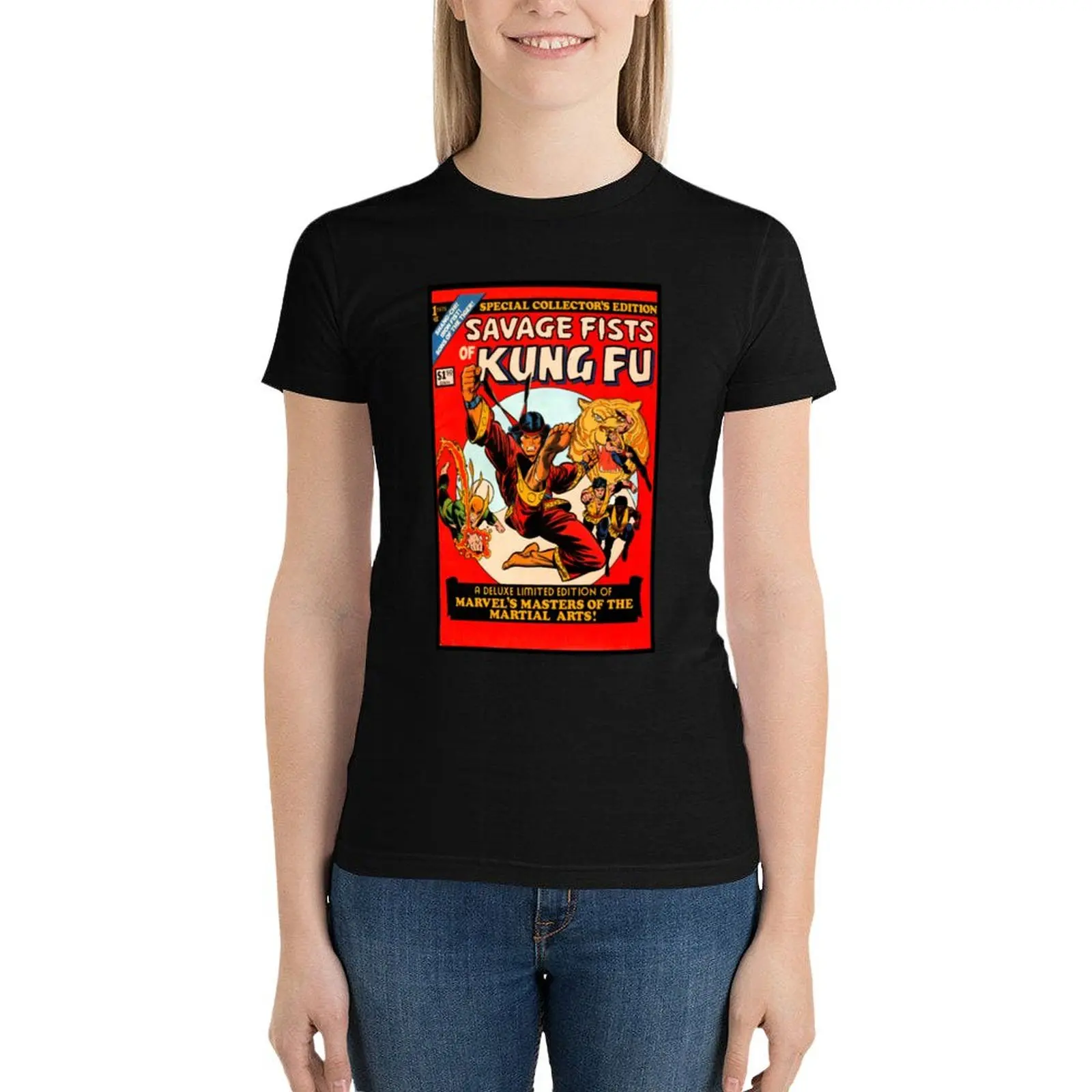 Comic No 1 First Edition - Savage Fists of Kung Fu T-Shirt summer tops tops funny t shirts for Women