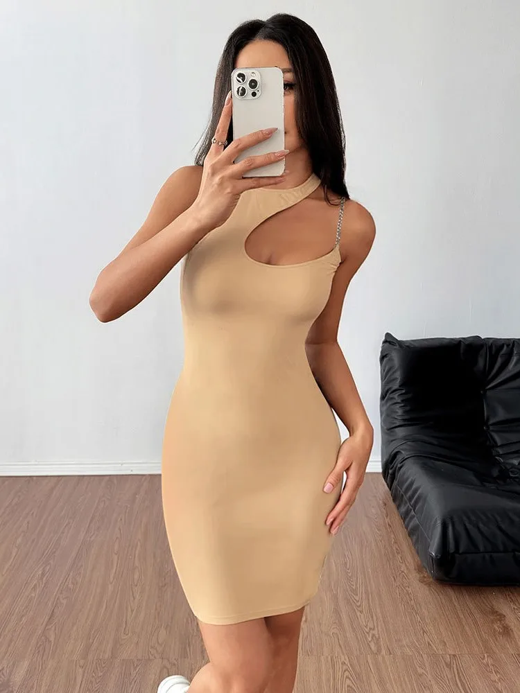 섹시한 바디콘 로우컷 미니 드레스 여성 2025 패션 우아한 오프숄더 파티 나이트클럽 이브닝 드레스 슬림 홀로우 아웃 베스티도스