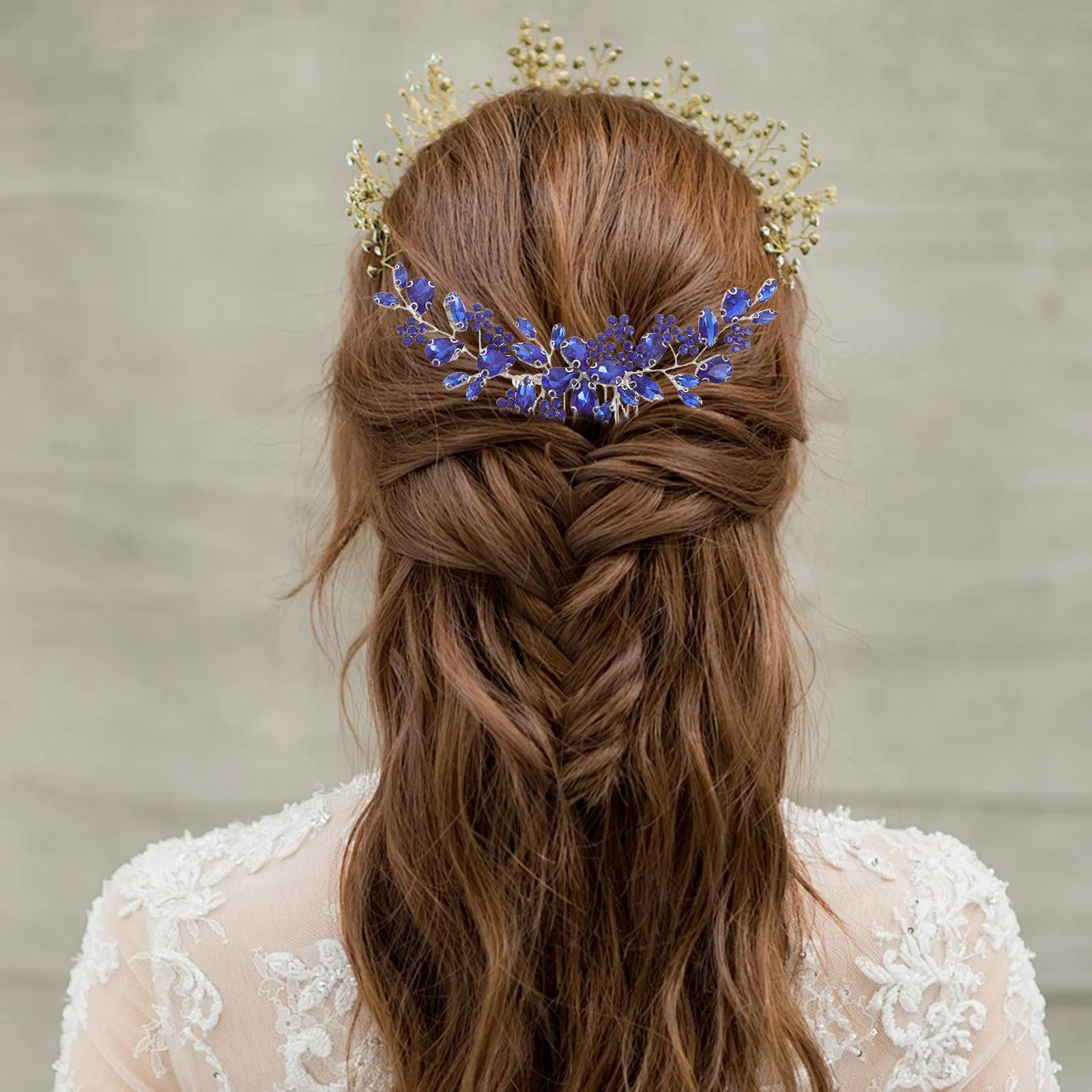 

Rhinestone Hair Comb Bridal Pattern Wedding Hair Accessories Elegant Sparkling Headpiece for Women and Special