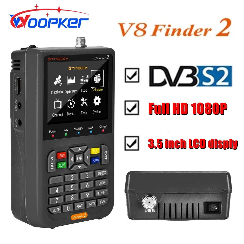 Screen Digital LCD Finder2 S2X V8 DVB-S/S2/ Detector Finder