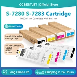 Compatible Ink Cartridge For Riso Comcolor GD9630 GD9631 GD7330 Inkjet Printer S-7280/7281/7282/7283/7284UA (6 Color Optional)
