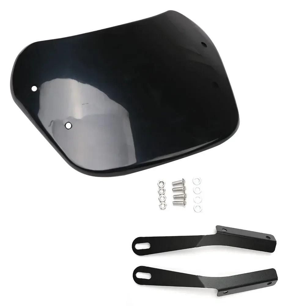 Motorcycle Universal Black Windshield Wind Deflector Windscreen Fairing For Harley Honda Yamaha Kawasaki Suzuki Cafe Racer