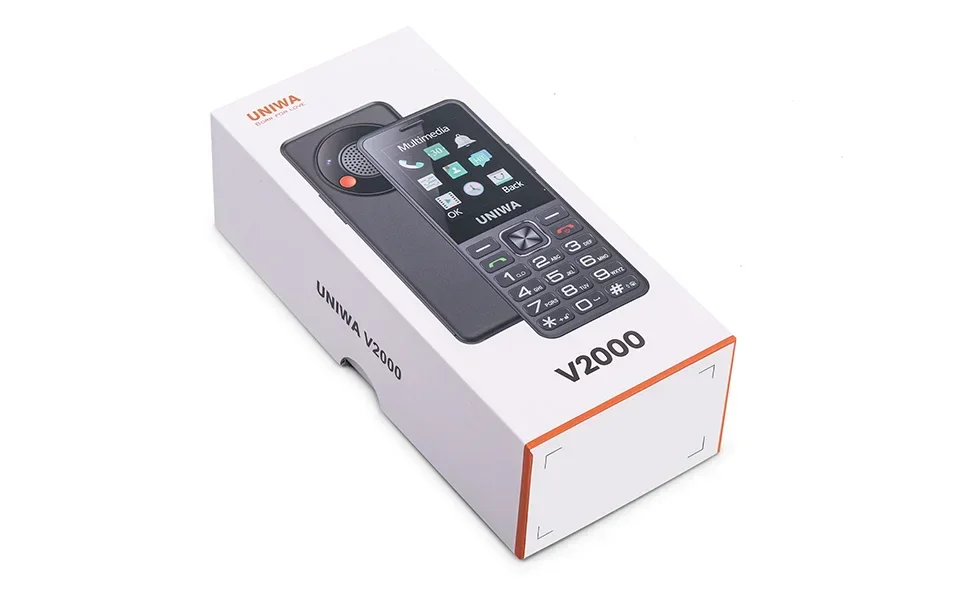 UNIWA V2000 4G Keypad Phone 2.4 Inch Big Button Loud Volume Dual SIM 1700mAh Multilingual Keyboard Feature Phones Elderly