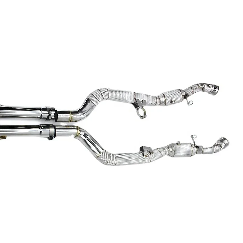 Section High flow Pipes branch downpipe Exhaust Pipe with For S65C/S65 COUPE 6.0T