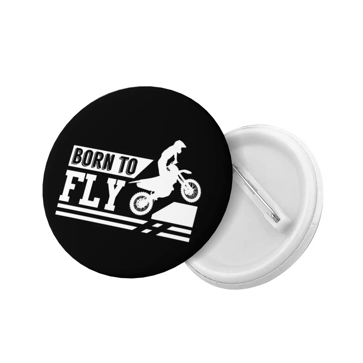 Born To Fly Motocross Soft Button Pin Custom Funny Pinback Badge Brooch Boyfriend Gift