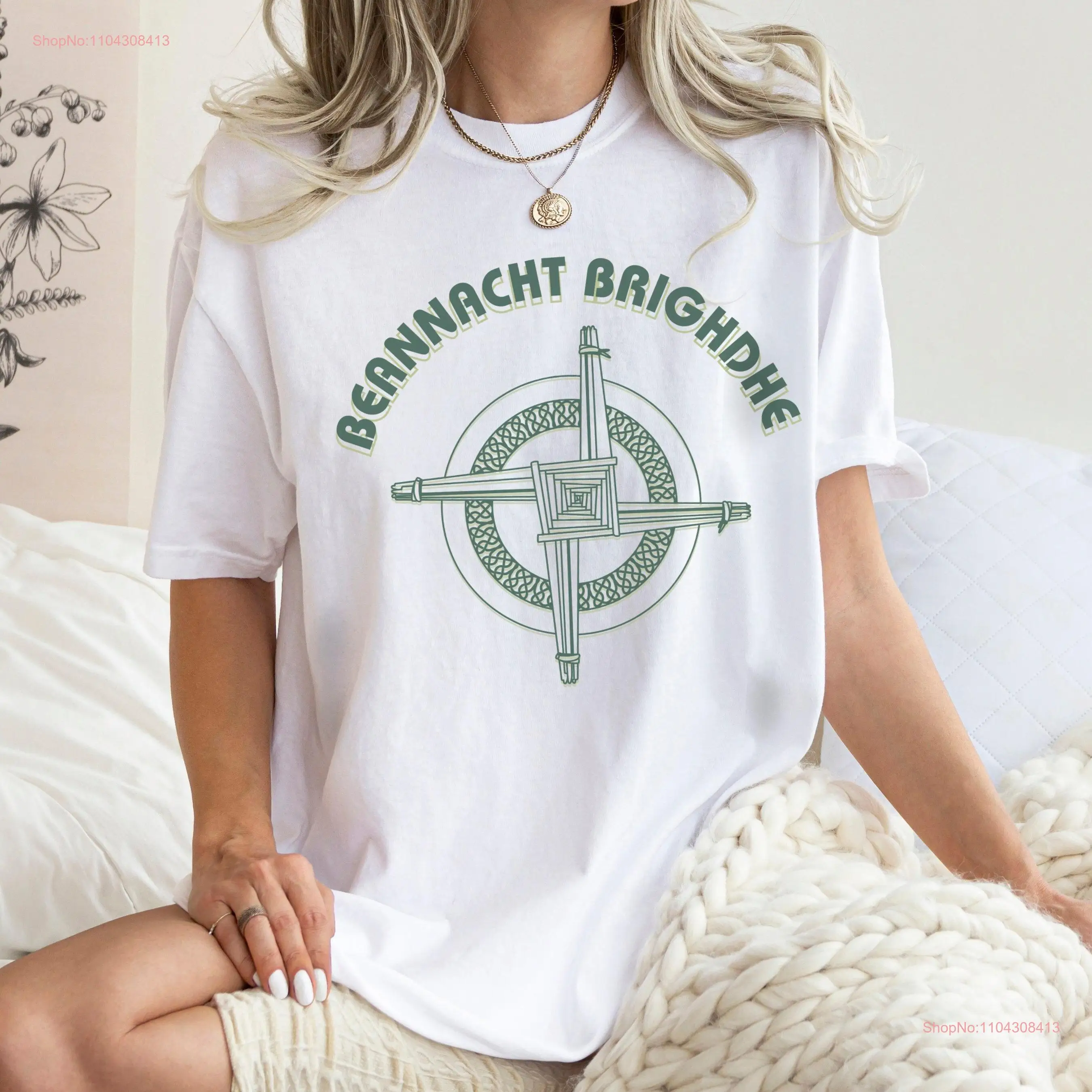 Beannacht Brighdhe T Shirt Comfort Colors Brigid Cross Irish Candalmass Imbolg Gaelic Modern Witch Wicca Pagan Holiday