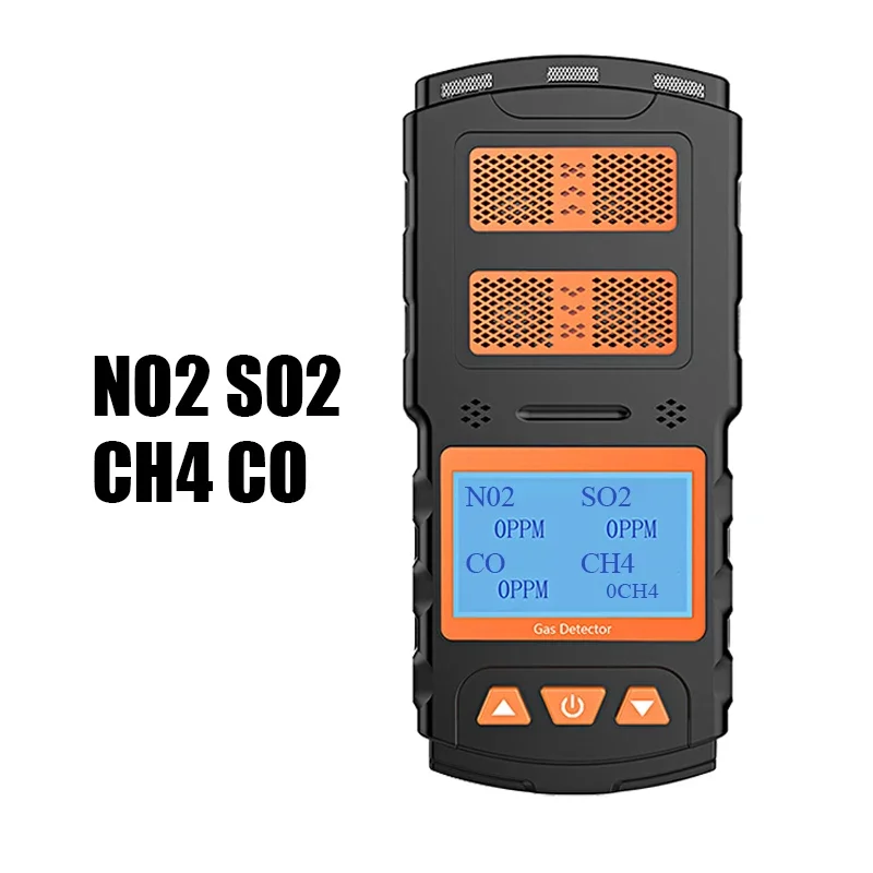 Portable multi-gas detector for NO2 SO2 CO CH4 nitrogen dioxide sulfur dioxide carbon monoxide methane gas detector