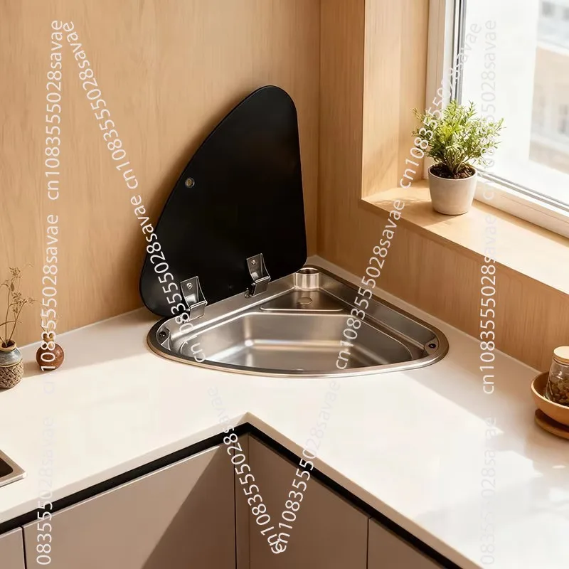 304 Stainless Steel Large Capacity Motorhome Sink Kitchen for Motorhomes, Caravans and Yachts