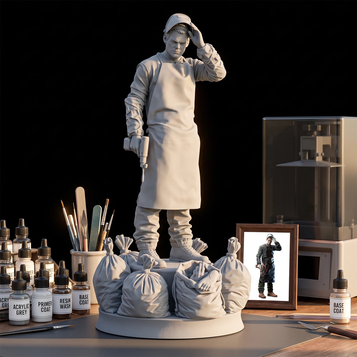 1/24 1/18 1/12 Serial Killer Forensic Scientist Musashi Unpainted Unassembled 3D Printing Model Garage Kits