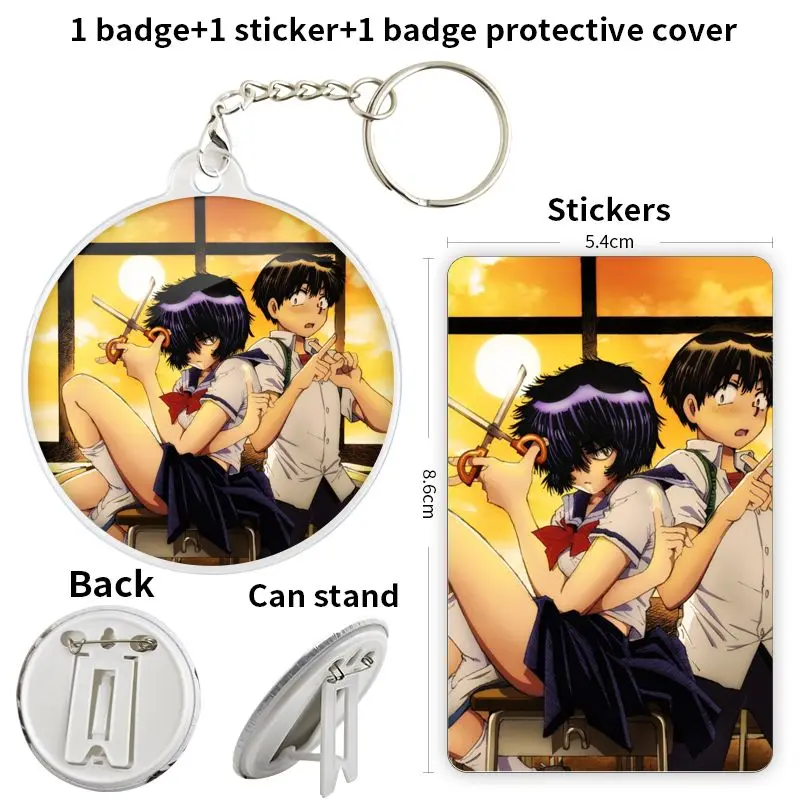 Urabe Mikoto KanojoX Game Anime Character Badge Brooch anchor Peripherals Pin Personalized Cartoon Hat Pupil Children's gift