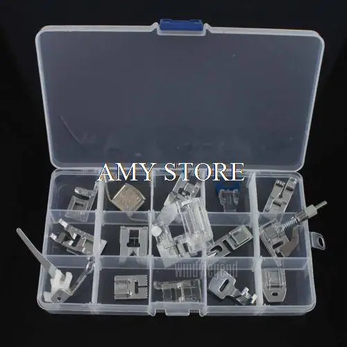 15 Domestic Sewing Machine Foot Feet Accessory for Janome Toyota Brother Singer