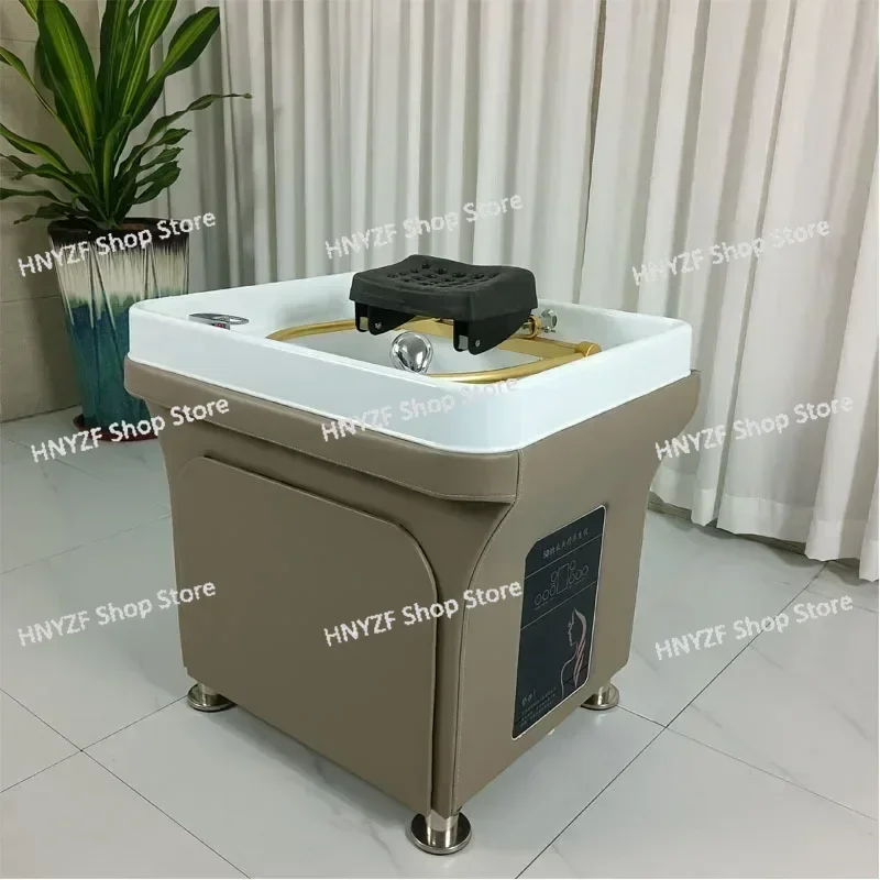 Free Shipping Head Treatment Fumigration Spa Machine Mobile Shampoo Basin Beauty Salon Ear Cleaning  Water Circulation